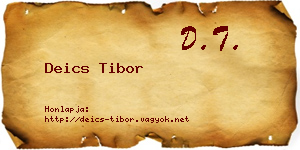 Deics Tibor névjegykártya
